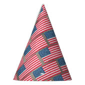 Red White Blue Glitzer Patriotic American USA Flag Partyhütchen (Links)