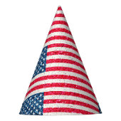 Red White Blue Glitzer Patriotic American USA Flag Partyhütchen (Vorderseite)