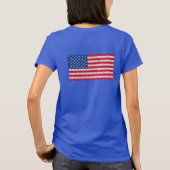 Red White Blue Glitzer Patriotic American USA Flag T-Shirt (Rückseite)