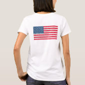 Red White Blue Glitzer Patriotic American USA Flag T-Shirt (Rückseite)