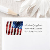 Red White Blue Glitzern USA Flagge (Insitu)