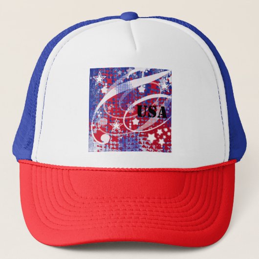 Red, White & Blue Glory Truckerkappe (Vorderseite)