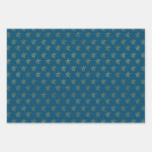 Red White Blue Gold Stars Shine Bright Geschenkpapier Set (Vorderseite 3)