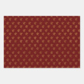 Red White Blue Gold Stars Shine Bright Geschenkpapier Set (Vorderseite)