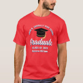 Red White Blue Graduate Custom 2023 Abschluss T-Shirt (Vorderseite)