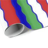 Red, White, Blue & Green Christmas Wapping Geschenkpapier (Rolleneckpunkt)