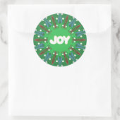 Red White Blue Green Joy Kaleidoscope Patriotic Runder Aufkleber (Tasche)