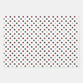 Red White Blue Green Polka Dots Geschenkpapier Set (Vorderseite)