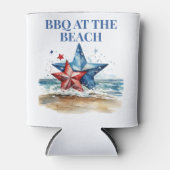 Red White Blue GRILLEN am Strand Dosenkühler (Vorderseite)