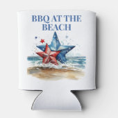 Red White Blue GRILLEN am Strand Dosenkühler (Rückseite)