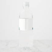 Red White Blue GRILLEN am Strand Wasserflaschenetikett (Rückseite)