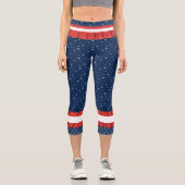 Red White Blue High Waisted Capris (Vorderseite)