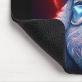 Red White Blue Hologramm USA Uncle Sam Mousepad (Ecke)
