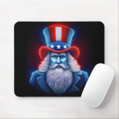 Red White Blue Hologramm USA Uncle Sam Mousepad (Mit Mouse)