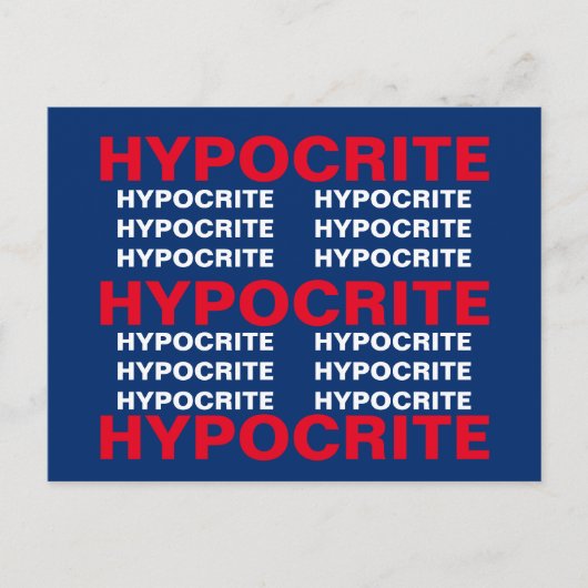 Red White Blue Hypocritresistenz bleibt bestehen Postkarte (Vorderseite)