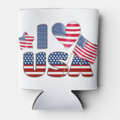 RED WHITE BLUE I HEART USA PATRIOTIC DOSENKÜHLER (Vorderseite)