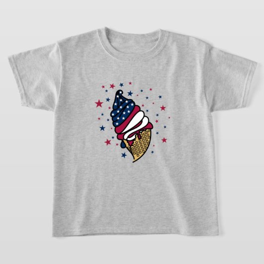 Red White Blue Ice Creme Cone icecreamliciouS Kind T-Shirt (Ablage )