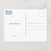 Red White Blue Ice Creme Pool Party Kinder Sommer Einladungspostkarte (Rückseite)