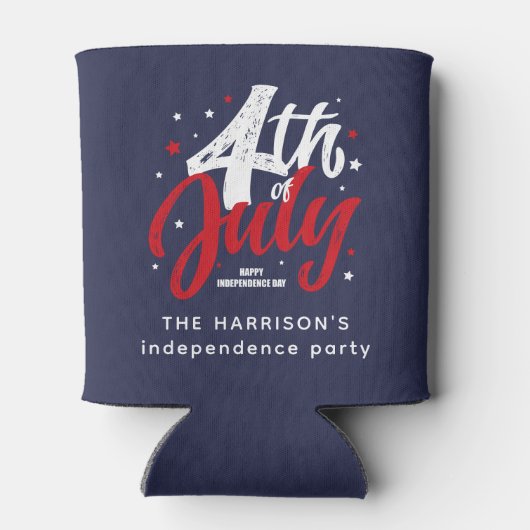 Red White Blue Independence Day 4. Juli Dosenkühler (Rückseite)