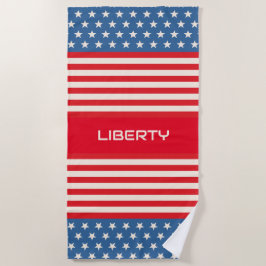 Red White Blue, individuelles Handtuch von Liberty