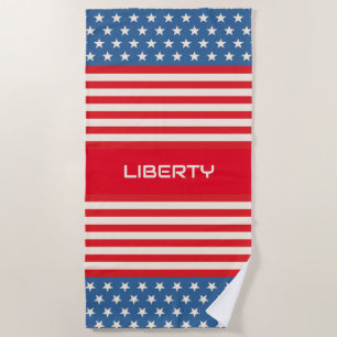 Red White Blue, individuelles Handtuch von Liberty