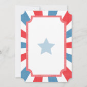 Red White + Blue July 4. GRILLEN Party Einladung (Rückseite)