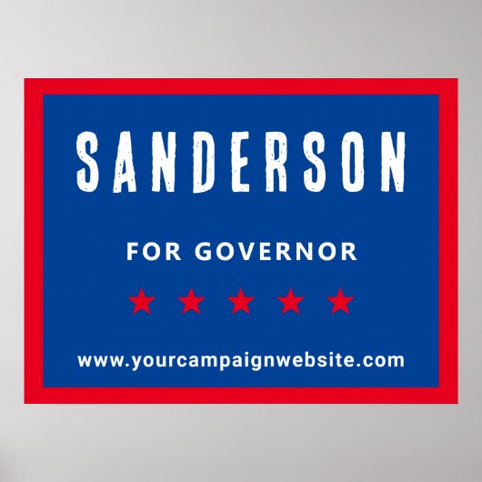 Red White Blue Kampagne für politische Wahlen Poster (Vorne)