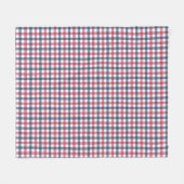 Red White Blue kariert Fleecedecke (Vorderseite (Horizontal))