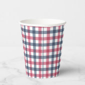 Red White Blue kariert Pappbecher (Rechts)