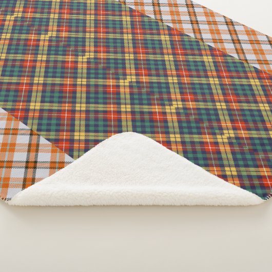 Red White Blue Kariert Tartan Buffalo Muster Sherpadecke (3/4)