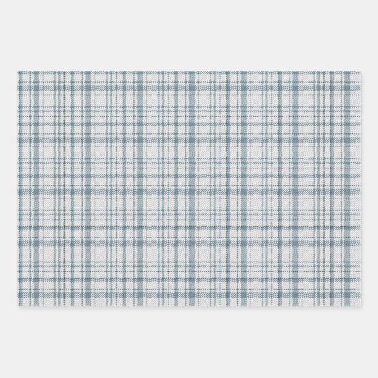 Red White Blue Kariert Wrapping Paper Set 3 Geschenkpapier Set (Vorderseite 3)