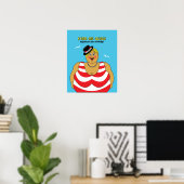 Red White Blue Kiss Me Quick Seaside Spaß Poster (Heimbüro)