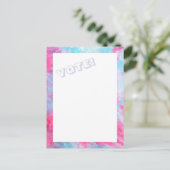 Red White Blue Krawatte Dye VOTE Postkarte (Stehend Vorderseite)