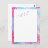 Red White Blue Krawatte Dye VOTE Postkarte (Vorne/Hinten)