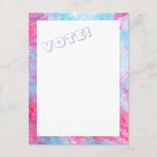 Red White Blue Krawatte Dye VOTE Postkarte