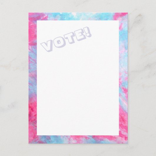 Red White Blue Krawatte Dye VOTE Postkarte (Vorderseite)