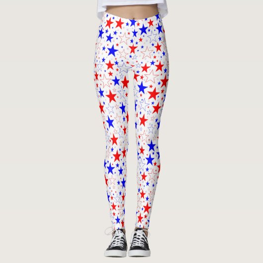 Red White & Blue Leggings (Vorderseite)