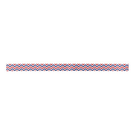 Red White Blue LG Zickzack ZigZag Muster Satinband (Vorderseite)