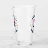 Red White Blue Liberty Bell Patriotic Glass Cup Glas (Links)