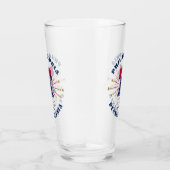 Red White Blue Liberty Bell Patriotic Glass Cup Glas (Rechts)