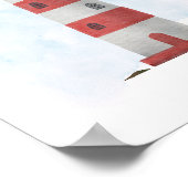 Red White Blue Lighthouse Thema Wassersport Poster (Ecke)