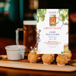 Red White & Blue machen 60 wieder groß Biere zum G Einladung