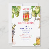 Red White & Blue machen 60 wieder groß Biere zum G Einladung (Vorderseite)