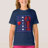 Red White Blue Maine Hummer Girls T - Shirt (Vorderseite)