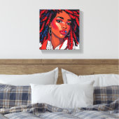 Red white & blue melanin sista black girl magic leinwanddruck (Insitu (Schlafzimmer))