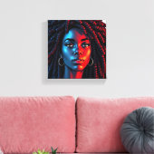Red white & blue melanin sista black girl magic leinwanddruck (Insitu (Wohnzimmer))