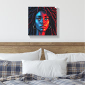Red white & blue melanin sista black girl magic leinwanddruck (Insitu (Schlafzimmer))