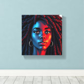 Red white & blue melanin sista black girl magic leinwanddruck (Insitu (Holzboden))