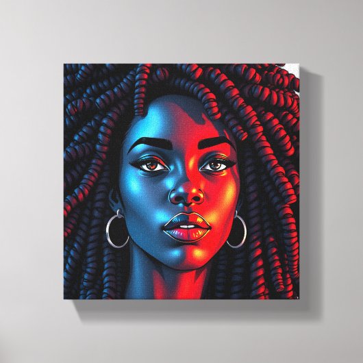 Red white & blue melanin sista black girl magic leinwanddruck (Vorderseite)