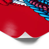 Red white & blue melanin sista black girl magic poster (Ecke)